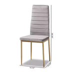 Lot de 4 chaises de salle à manger Armand en velours et métal – Baxton Studio