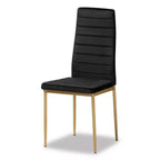 Lot de 4 chaises de salle à manger Armand en velours et métal – Baxton Studio