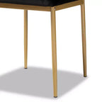 Lot de 4 chaises de salle à manger Armand en velours et métal – Baxton Studio