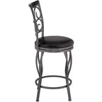 Tabourets de bar pivotants marron 55 Downing Street, hauteur 63,18 cm, lot de 2, traditionnels avec dossier et repose-pieds, pour îlot de cuisine ou comptoir