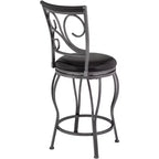 Tabourets de bar pivotants marron 55 Downing Street, hauteur 63,18 cm, lot de 2, traditionnels avec dossier et repose-pieds, pour îlot de cuisine ou comptoir