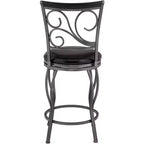 Tabourets de bar pivotants marron 55 Downing Street, hauteur 63,18 cm, lot de 2, traditionnels avec dossier et repose-pieds, pour îlot de cuisine ou comptoir
