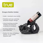 Support de Bouteille de Vin en Résine Dragon Véritable, Support de Vin Gothique, Cadeaux pour Fans de Fantaisie, Soirée Jeux, Décor de Bar, Contient 1 Bouteille de Vin Standard, Lot de 1