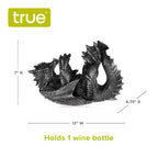 Support de Bouteille de Vin en Résine Dragon Véritable, Support de Vin Gothique, Cadeaux pour Fans de Fantaisie, Soirée Jeux, Décor de Bar, Contient 1 Bouteille de Vin Standard, Lot de 1