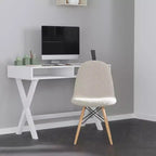 Merrick Lane Lyon, fauteuil d'appoint moderne en fausse fourrure de mouton pour chambre, entrée et salon