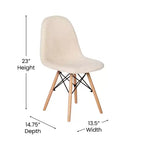 Merrick Lane Lyon, fauteuil d'appoint moderne en fausse fourrure de mouton pour chambre, entrée et salon