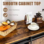 Armoire de rangement de cuisine Costway Buffet avec porte coulissante et casier à vin