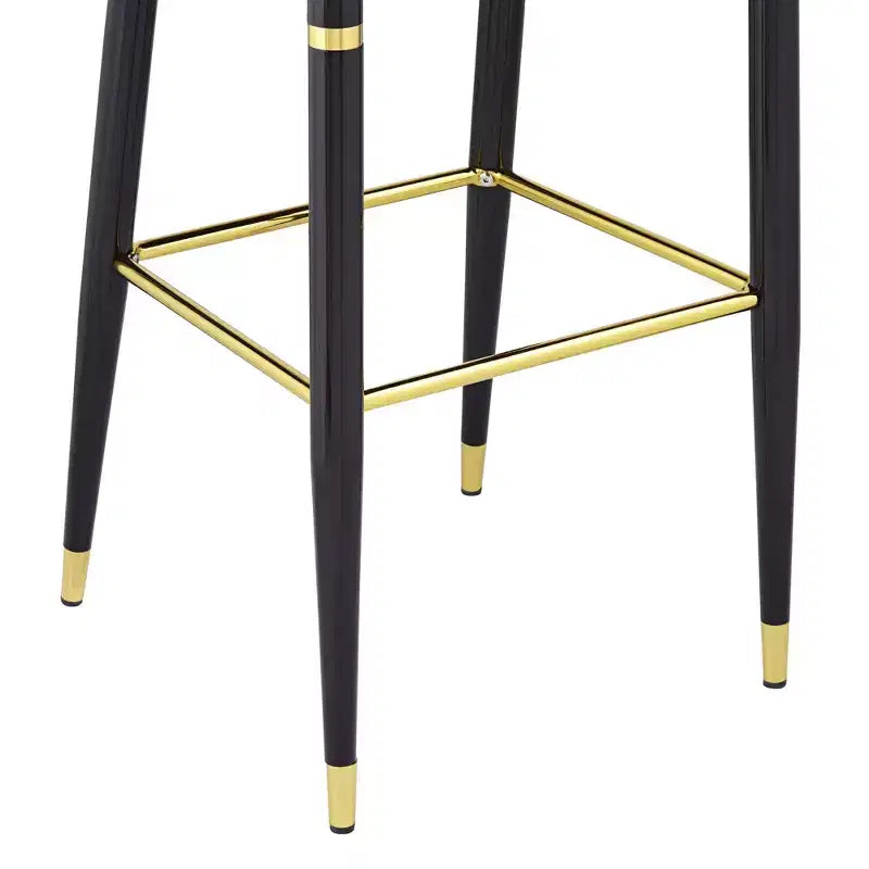 Studio 55D Simone Tabouret de bar noir mat 31 1/2 po de haut moderne Coussin en velours gris foncé avec dossier Repose-pieds pour îlot de cuisine à hauteur de comptoir