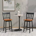 Lot de 2 tabourets de bar Costway, pivotants, hauteur de comptoir 62,2 cm avec repose-pieds