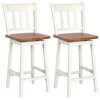 Lot de 2 tabourets de bar Costway, pivotants, hauteur de comptoir 62,2 cm avec repose-pieds