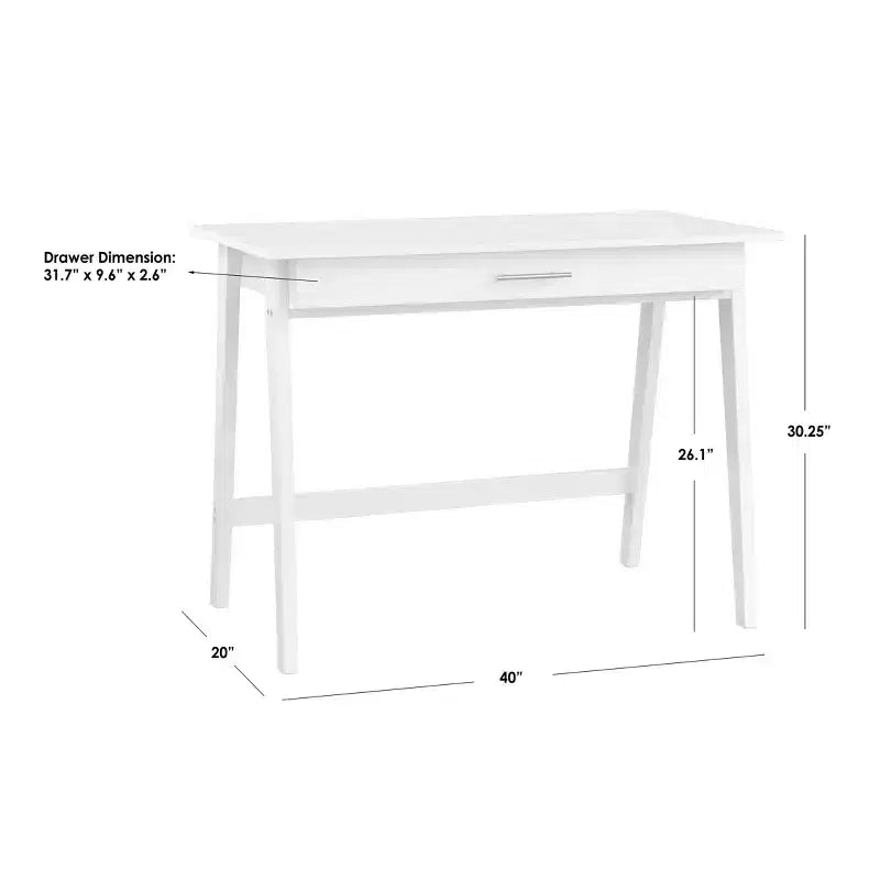 Bureau d'écriture compact à tiroir simple Buylateral Rollins