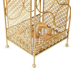 Porte-bouteilles Twine Trellis, 7 bouteilles, rangement de vin doré pour comptoir, en fonte