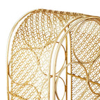 Porte-bouteilles Twine Trellis, 7 bouteilles, rangement de vin doré pour comptoir, en fonte