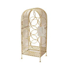 Porte-bouteilles Twine Trellis, 7 bouteilles, rangement de vin doré pour comptoir, en fonte