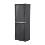 Sterilite Adjustable 4-Shelf Storage Cabinet With Doors, Gray | 01423V01