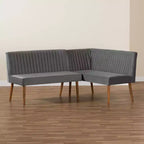 Ensemble banquette d'angle repas Alvis 2 pièces - Baxton Studio