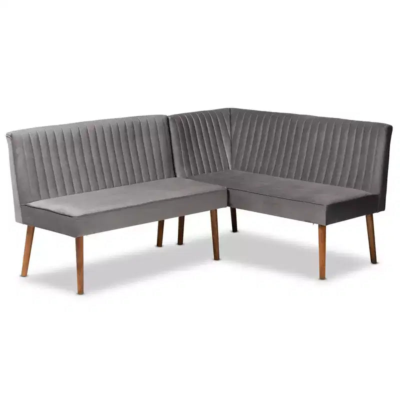 Ensemble banquette d'angle repas Alvis 2 pièces - Baxton Studio