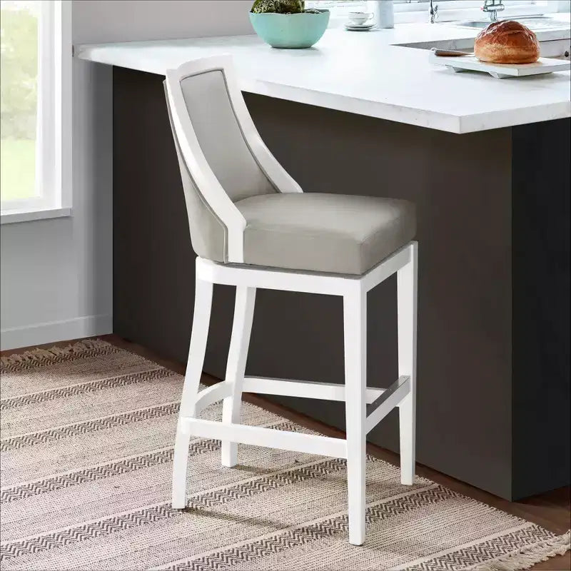 Tabouret haut de bar Ellie avec dossier - Alaterre Furniture