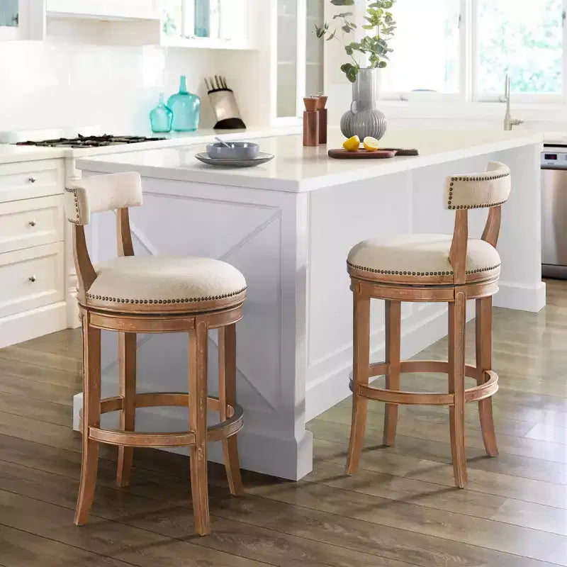 Lot de 2 tabourets de bar pivotants Hanover - Meubles Alaterre