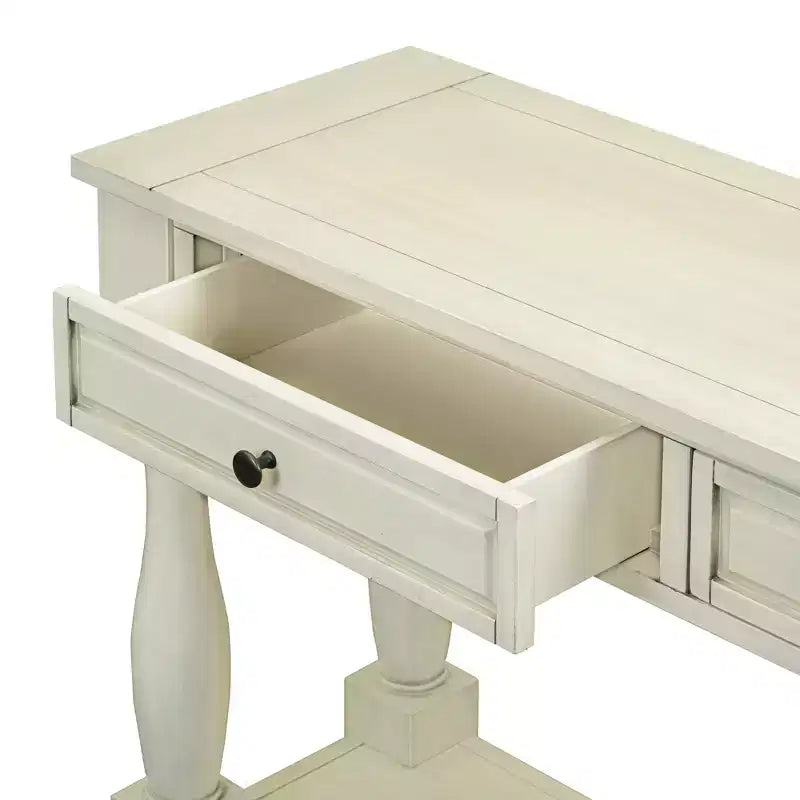 Console extra-épaisse 63 L avec tiroirs et étagère RE-ModernLuxe