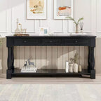Console extra-épaisse 63 L avec tiroirs et étagère RE-ModernLuxe