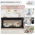 Console extra-épaisse 63 L avec tiroirs et étagère RE-ModernLuxe