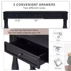 Console extra-épaisse 63 L avec tiroirs et étagère RE-ModernLuxe