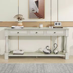 Console extra-épaisse 63 L avec tiroirs et étagère RE-ModernLuxe
