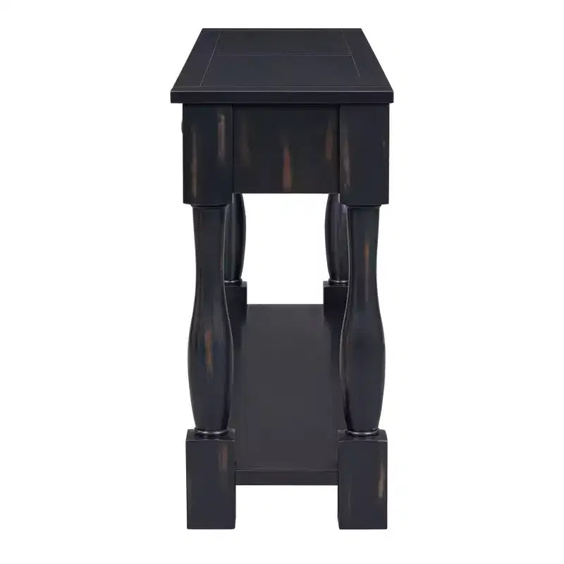 Console extra-épaisse 63 L avec tiroirs et étagère RE-ModernLuxe