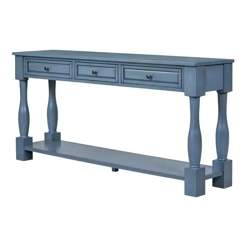 Console extra-épaisse 63 L avec tiroirs et étagère RE-ModernLuxe