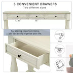 Console extra-épaisse 63 L avec tiroirs et étagère RE-ModernLuxe