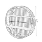Étagère décorative ronde en rotin Vintiquewise à 2 niveaux pour la salle à manger, le salon ou le bureau.