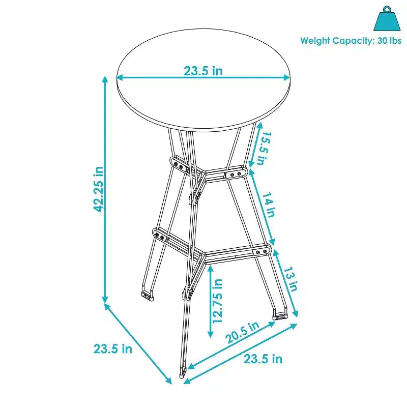 Table de bar d'intérieur moderne Sunnydaze avec plateau en acier et imitation bois - Marron