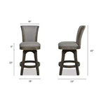 Tabouret de bar pivotant sans accoudoirs Jennifer Taylor Home Henry, hauteur comptoir, 27 pouces