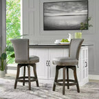 Tabouret de bar pivotant sans accoudoirs Jennifer Taylor Home Henry, hauteur comptoir, 27 pouces