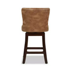Tabouret de bar pivotant à 360° et à hauteur de comptoir, dossier haut capitonné, Jennifer Taylor Home Holmes 27