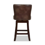 Tabouret de bar pivotant à 360° et à hauteur de comptoir, dossier haut capitonné, Jennifer Taylor Home Holmes 27
