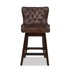 Jennifer Taylor Home Holmes 27 Tufted High-Back 360 Swivel Counter-Height Barstool