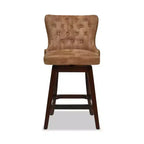 Tabouret de bar pivotant à 360° et à hauteur de comptoir, dossier haut capitonné, Jennifer Taylor Home Holmes 27