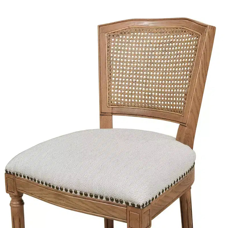 Tabouret de bar sans bras haut dossier en rotin et osier Triomphe Jennifer Taylor Home