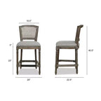 Tabouret de bar sans bras haut dossier en rotin et osier Triomphe Jennifer Taylor Home