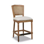 Tabouret de bar sans bras haut dossier en rotin et osier Triomphe Jennifer Taylor Home