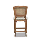 Tabouret de bar sans bras haut dossier en rotin et osier Triomphe Jennifer Taylor Home