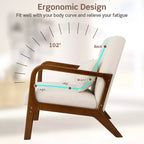 Costway Fauteuil moderne 1 ou 2 pièces avec cadre en bois de caoutchouc et oreiller lombaire Gris/Beige