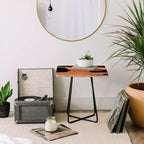 EELISE_NDRI Table d'appoint carrée Mean Greens - Deny Designs