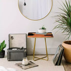 EELISE_NDRI Table d'appoint carrée Mean Greens - Deny Designs