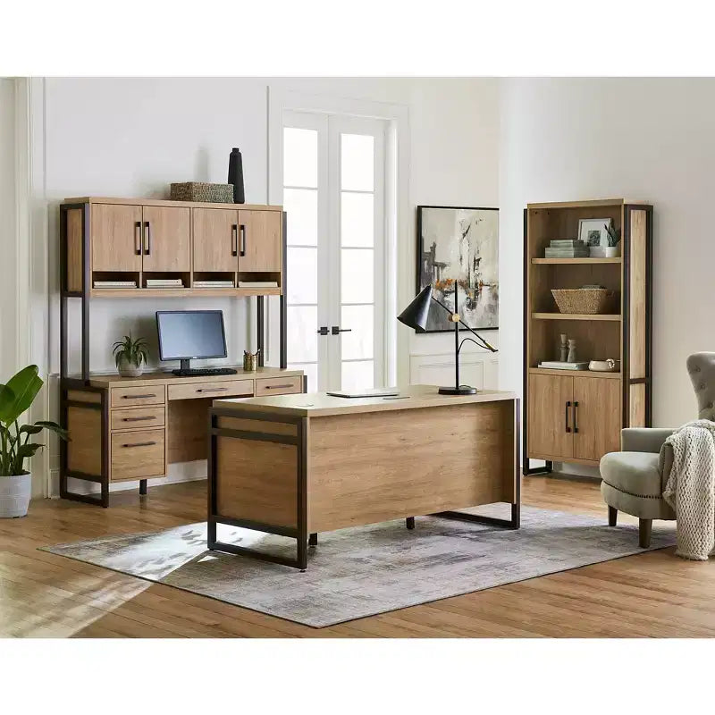 Bureau d'ordinateur Mason en stratifié bois avec tiroirs - Martin Furniture