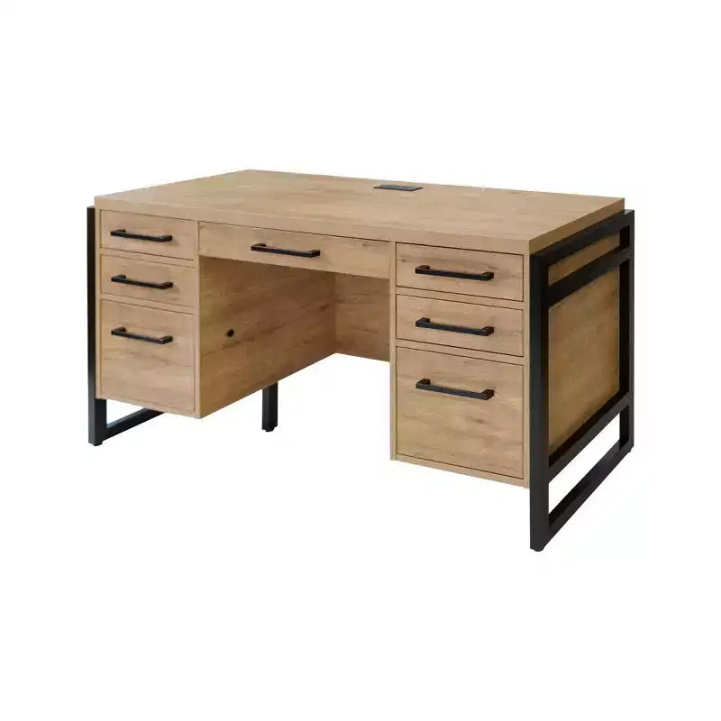 Bureau d'ordinateur Mason en stratifié bois avec tiroirs - Martin Furniture