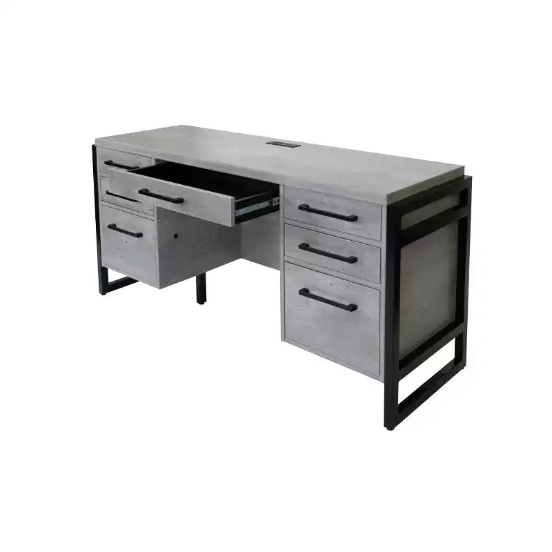 Bureau d'ordinateur Mason en stratifié bois avec tiroirs - Martin Furniture