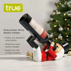 Porte-bouteille de vin Casse-Noisette en polyrésine, support à vin de Noël, cadeaux de Noël pour les amateurs de vin, cadeaux de Père Noël secret, décoration de cuisine et de bar.